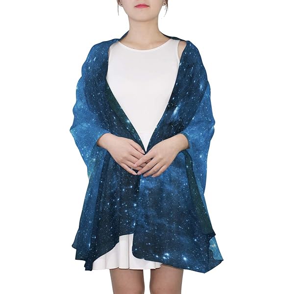 Amazon.co.jp: SUKAU Women's Stole, Large, Space Pattern