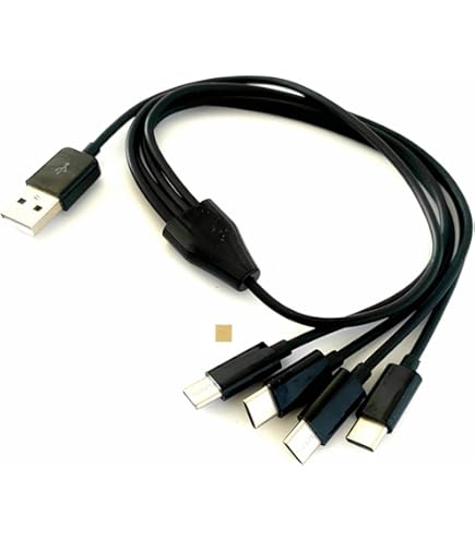 ケーブル4種類 Amazon.co.jp: Sound Wave 【(( 4In1 USB-C 四股ｹｰﾌﾞﾙ )) 充電 Type C