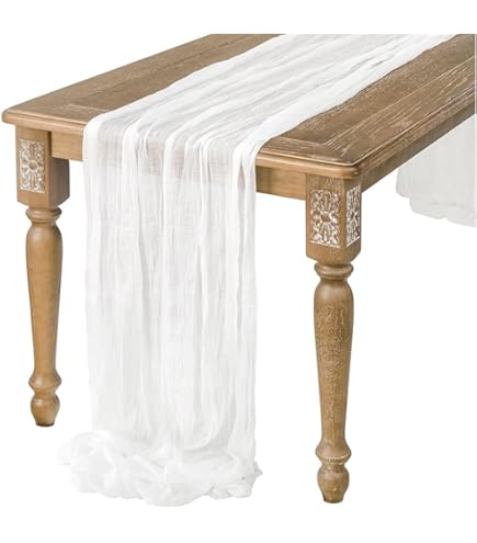 Amazon｜uxcell シフォンテーブルランナー 3 M 72 x 305 cm 素朴な