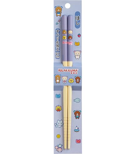 Amazon｜「 リラックマ 」 箸 塗箸 22.5cm 食器 グッズ ブルー 日本製