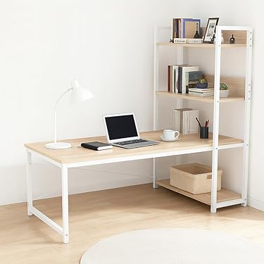 【グレー】H型PCデスク ロータイプ一体型 ラック付きデスクワークデスク木製 Amazon | ottostyle.jp パソコンデスク ロータイプ モニター台