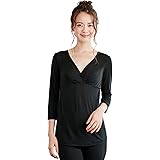 [ANGELIEBE エンジェリーベ] マタニティ Easywarm 授乳対応 裏起毛 ７分袖 インナー 産前産後 冷え対策