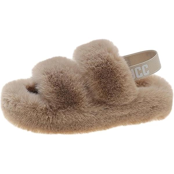 Amazon | UGG レディース Fluff Yeah スライドスリッパ US サイズ: 6