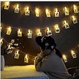 ZMAYA STAR ユーディア イルミネーションライト 電池式 20LED クリップ ストリングライト 電飾 飾りライト(光色:イエロー )