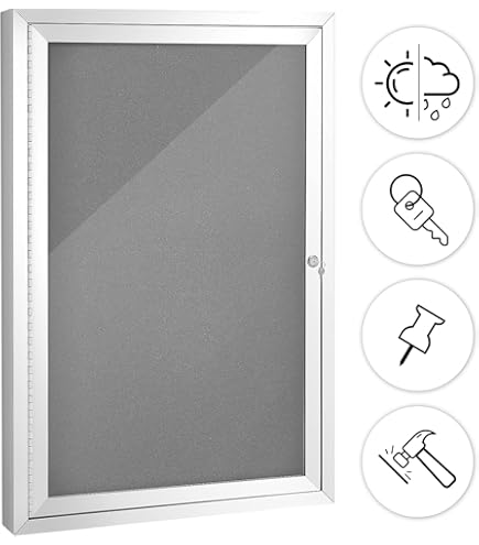 Amazon | Swansea 屋外掲示板 マグネットボード壁付 扉式案内板連絡板