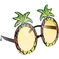 Amazon.co.jp: LIOOBO パイナップル眼鏡 ハワイフルーツメガネ ガネ