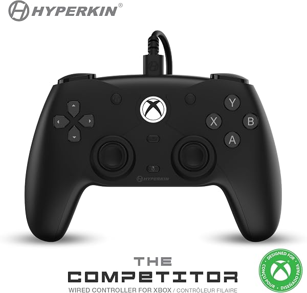 Hyperkin The Competitor Wired Controller for Xbox Series X|S, Xbox One & PC – Hall Effect Joysticks & Impulse Triggers, Symmetrical Layout, USB-C, Anti-Drift, Precision D-Pad, Ergonomic, Back Buttons - 1