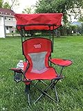 Kid 's Folding Chair withキャノピーおよび耐久性持ち運びバッグレッド