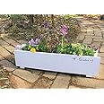 スリムプランターW600 W60cm ×H15cm ×D14.5cm ホワイト