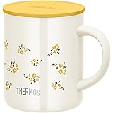 THERMOS JDG-352LTD YF Stainless Steel Vacuum Insulated Mug, 11.8 fl oz (350 ml), Yellow Flower