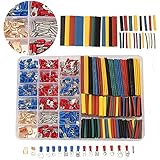 SOLOOP 350 PCS Terminals&328 PCS 2:1 Heat Shrink Tube Assorted Connectors Box [並行輸入品]