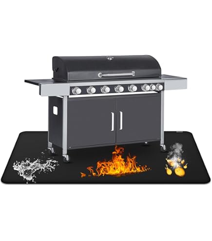 24x31in Heat Resistant Grill Mat - Fireproof BBQ Mat For Outdoor Grill Tables & Prep Surfaces