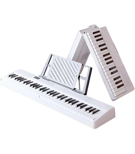 Amazon.co.jp: [Caividom]電子ピアノ 電子キーボード 折りたたみ式 61