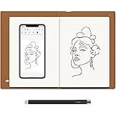 HUION NOTE アナログデジタルノート スマート手書きノート 紙に手書きしたメモを即デジタル化 ワイヤレスでスマホに連動 A5サイズ ラフ画制作 メモ書き 漫画 イラスト 授業 会議 ペンタブとして使用可能 【一台二役】