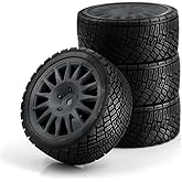 SHEAWA 1/10 RCカー用ランフラットタイヤ ホイールリム 4個 アクセサリー 京商やタミヤなどの1/10 RCカーに対応 (グレー)