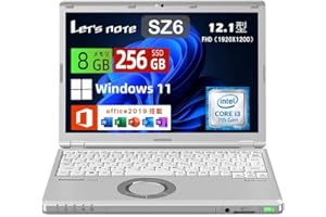 【整備済み品】パナソニック(Panasonic) 超軽量 ノートパソコン Let's note CF-SZ6 12.1インチ(FHD) ノートPC/第7世代 Intel Core i3-7100U＠2.4GHz/メモリ8GB/高速ストレージ SSD/