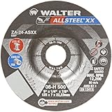 Walter Allsteel XX Exceptional Grinding Wheel, Type 27, Round Hole, Aluminum Oxide, 5 Diameter, 1/4 