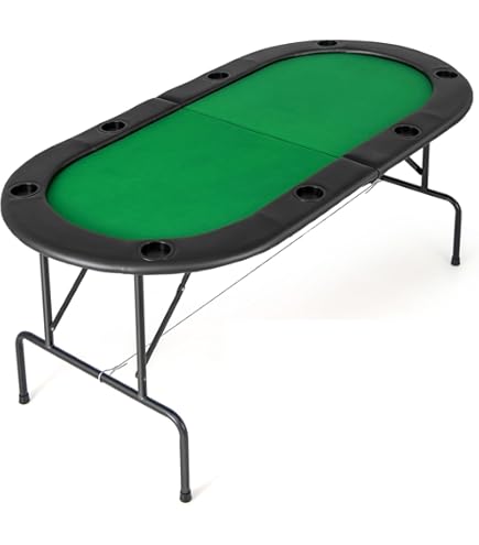 Amazon.co.jp: ポーカーテーブル 8人用 折りたたみ 幅182x奥行