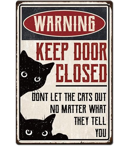 Amazon | ブリキ看板 猫 ヴィンテージブリキ看板 アメリカン 20cm×30cm