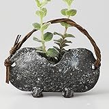 ミニ花瓶 青窯変つる付花入 [品 : 花入 x 1/6 x 15 x 8cm 箱 : 16 x 16 x 10cm 400g] [陶器 信楽焼 ボール箱] | ギフト プレゼント 贈り物 贈答品 結婚