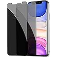 [2 Pack] Screen Protector for Apple iPhone Xr, YMHML Privacy Anti-Spy Bubble Free Case Friendly Easy Installation Tempered Gl