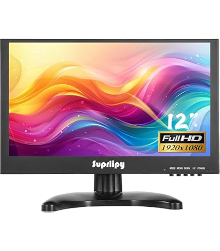 Amazon.co.jp: Suprlipy 12インチ FHD 小型IPSモニター LCD