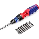 WORKPRO 12in1 差替ドライバーセット 修理工具 差込角6.35mm(1/4) クイックリリースラチェットハンドル トルクス プラス マイナス スクエア ビットセット 車載工具 自動車整備用 家具組み立て用