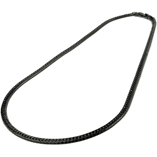 チタン ダブル喜平 ネックレス 50cm 幅9mm ブラック 幅広 楽天市場】チェーンネックレス チタン ダブル喜平ネックレス 6面
