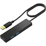 QGeeM USB Hub, USB 3.0 Converter Adapter, 80cm Cable, 5Gbps Super Speed USB 3.0*3, SD/TF Card Reader USB Converter Adapter