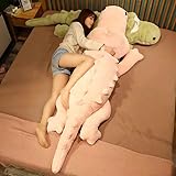 HYAKURIぬいぐるみ 特大 ワニ 可愛い熊 動物 大きい/巨大 ワニ/クマ抱き枕/お祝い/ふわふわぬいぐるみ (ピンク, 140cm)