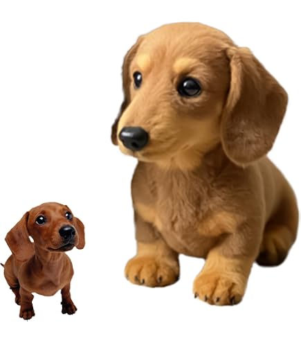 ダックスフント　犬　ぬいぐるみ　　座高22㎝　ミュージック機能付　日本未入荷 Amazon.co.jp: Kudjnfhya ダックスフント 座っている犬のぬいぐるみ