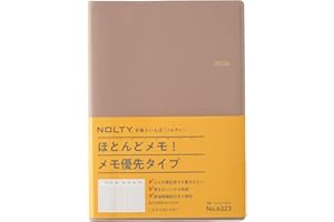 能率 NOLTY 手帳 2026年 A5 ウィークリー エクリ メモ グレージュ 6323 (2025年 12月始まり)