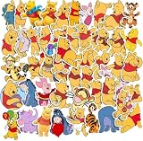 50枚forくまのプーさん ステッカーセット Winnie-the-Pooh 防水 かわいいステッカー アニメシール 防水 おしゃれ 可愛いステッカー 子供DIY ステッカー スーツケーススノーボードパソコン携帯ノートバイク車ギターヘルメットスーツケース