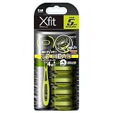 貝印 Xfit カミソリ 替刃 4個付 メンズ 剃刀 ひげそり T字 5枚刃 カイレザー kai razor