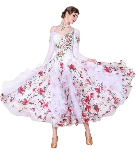 Amazon.co.jp: 社交ダンス ドレス 練習着 スタンダード ドレス