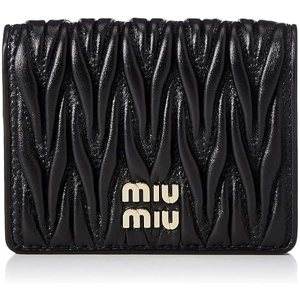 Amazon | [MIUMIU] 二つ折り財布 5MV2042FPP002 NERO One Size [並行