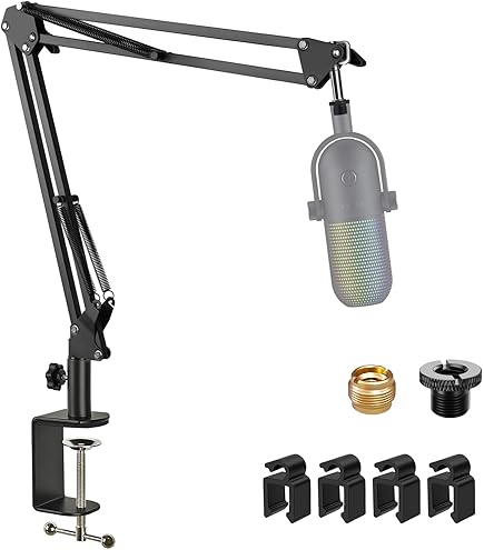 Amazon | Rigych Razer Seiren V2 Pro ブームアームマイク 調節可能な