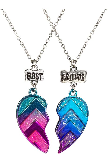 Best Friends Necklaces for 2 Girls BFF 
