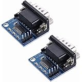ANMBEST 2点セット MAX3232 3.3V～5V DB9オス RS232 シリアルProt-TTL コンバータモジュールルートコネクタ、Arduino RaspberryPiおよびマイクロコントローラー用