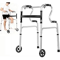 Amazon | BQKOZFIN 折りたたみ 歩行器 介護用 高さ8段調節 歩行補助具