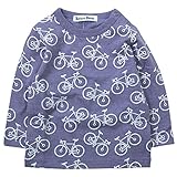 《初夏春秋対応》 ☆BateauBleue(バトーブルー) 天竺自転車総柄長袖Tシャツ 80cm /PL NO.AH-1741414
