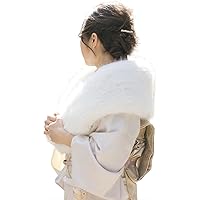 振り袖用  ショール Amazon | [KYOETSU] [キョウエツ] ショール 振袖用 ファー