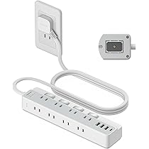 TESSAN 12AC口 3USBポート 電源タップ スイッチ付き 3m