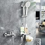 ホット＆コールドタブの蛇口のバスルームシャワーシンプルなシャワーセットトリプルミキシングバルブ隠し蛇口