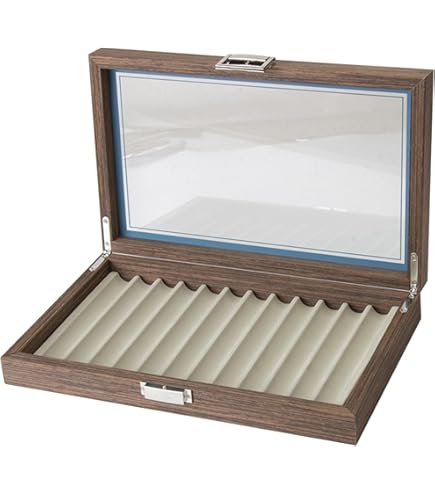 Amazon.co.jp: ペン収納ケース 木製ペンコレクションケース 12本用