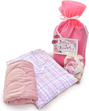 Amazon 眠りのプロが考案 母の日ギフト ギフトセット 3点 パジャマ 上下セット 綿100 フランネル チェアパッド 東京西川 今治 フラワータオル 母の日 プレゼント レディース タオル ピンク 実用的 寝具 パジャマ ルームウェアセット 通販