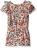GUESS Big Girls' Short Sleeve Cold Shoulder Printed Romper in the Mood of Flower Animalie 16 [並行輸入品]