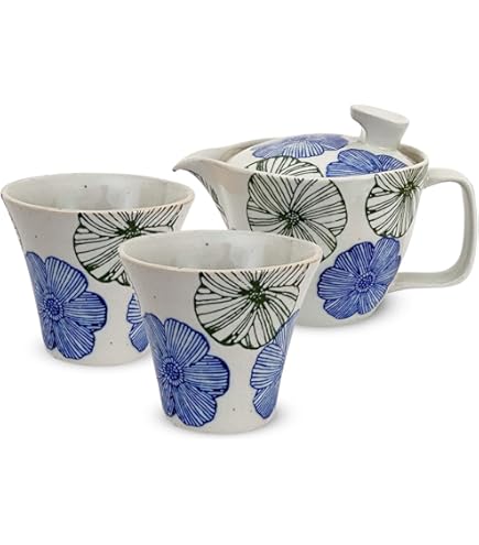 Amazon.co.jp: 京の陶器 清水焼 雲楽窯 急須 湯呑み 湯飲み ペア