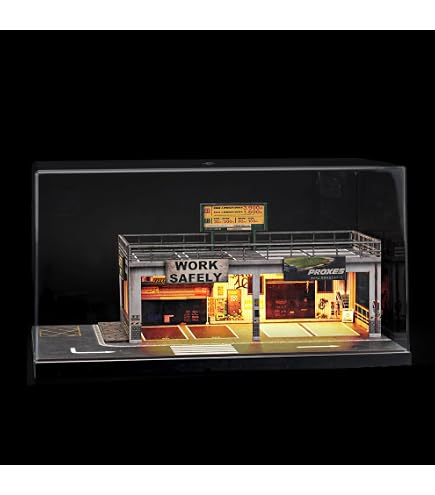 Amazon.co.jp: 1/64 ジオラマガレージ、ガレージ、モデルカー用