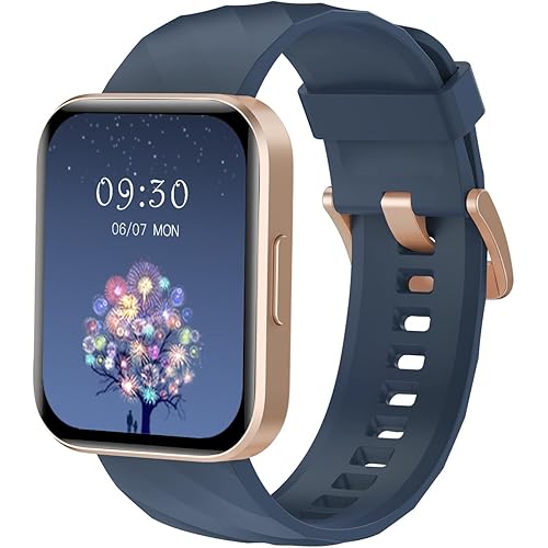 RUIMEN スマートウォッチ iPhone アンドロイド 対応 通話機能付き Smart Watch 1.85インチ大画面 レディース メンズ 腕時計 100+種類運動モード ゲーム 生理周期管理 Gmail/着信＆メッセージ通知 スマホ探す 天気